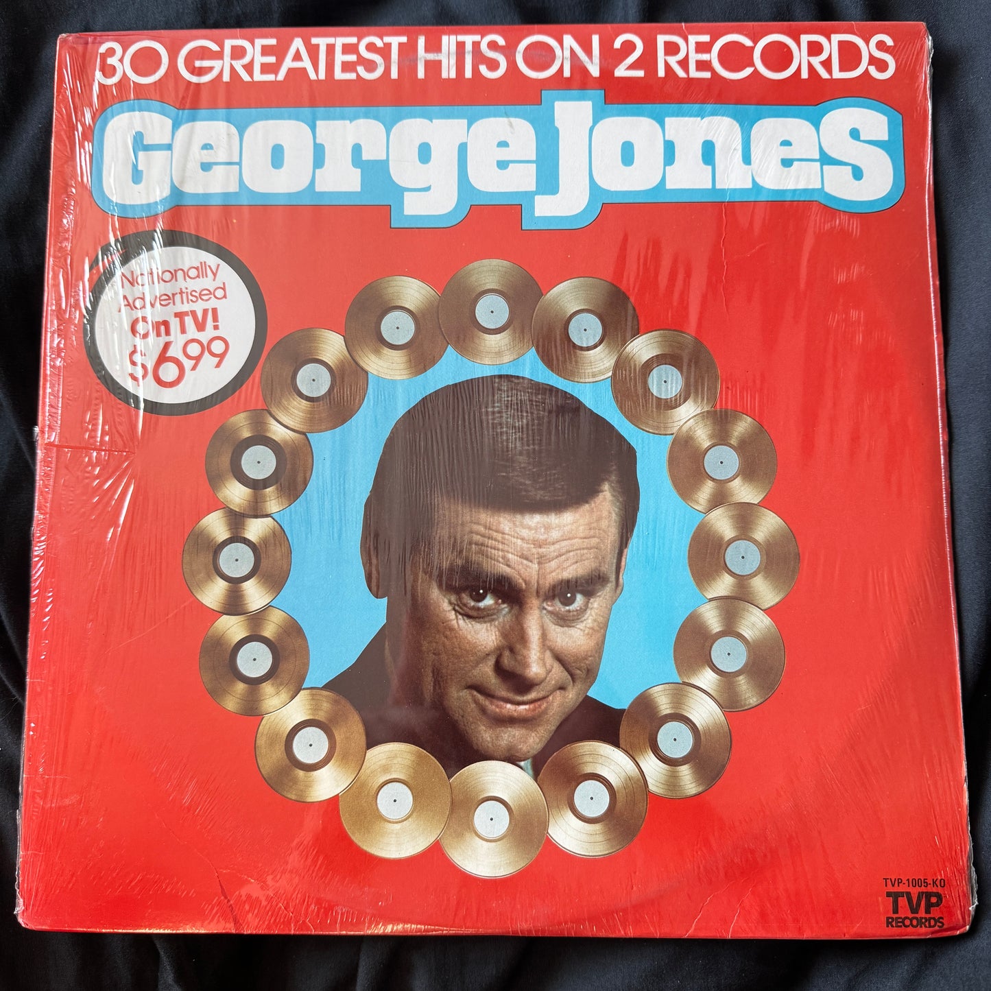 George Jones 30 greatest hits on 2 records (ALMOST NEW)