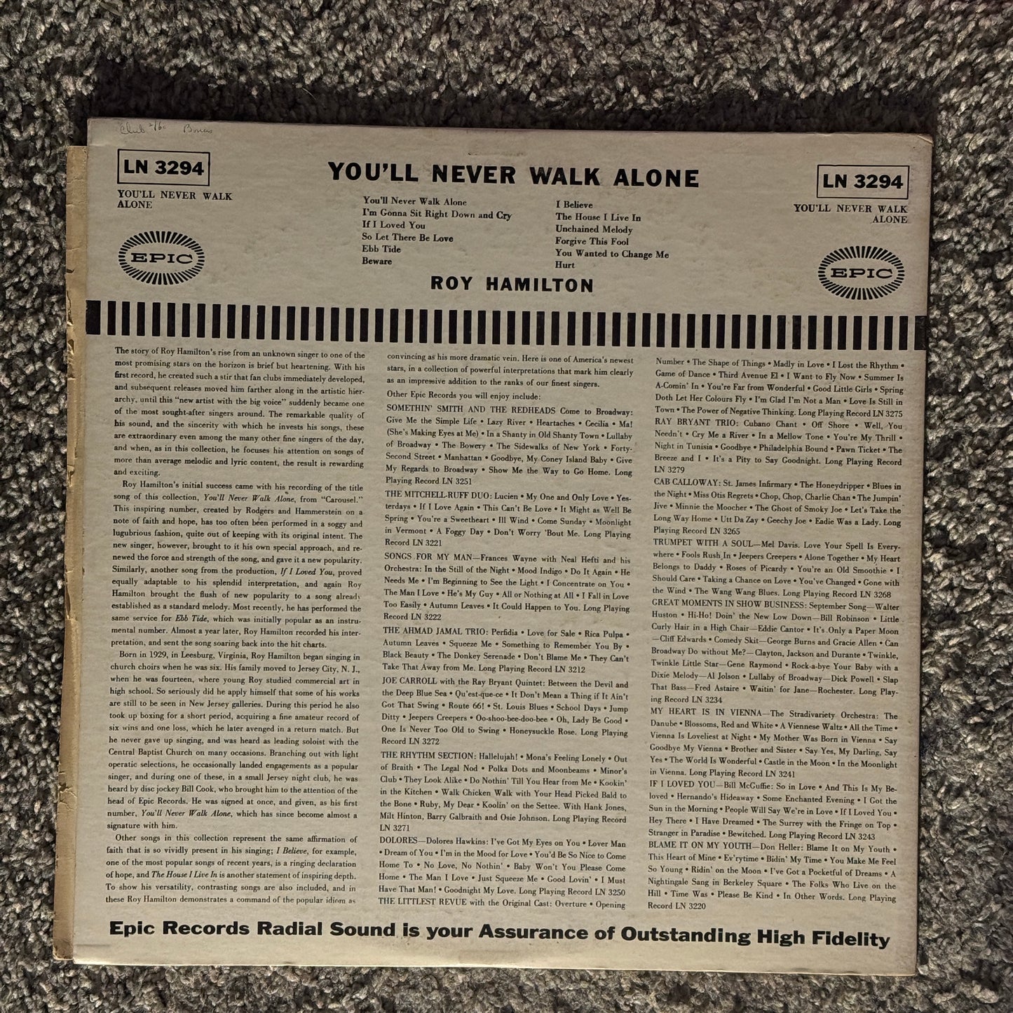 Roy Hamilton - You'll Never Walk Again