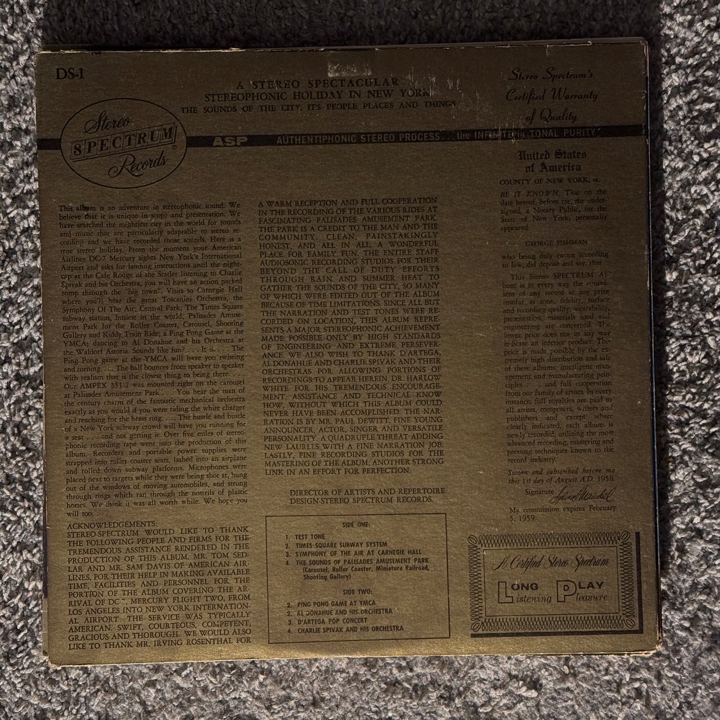 Dr. Harlow White - A Stereophonic Spectacular: Holiday in New York