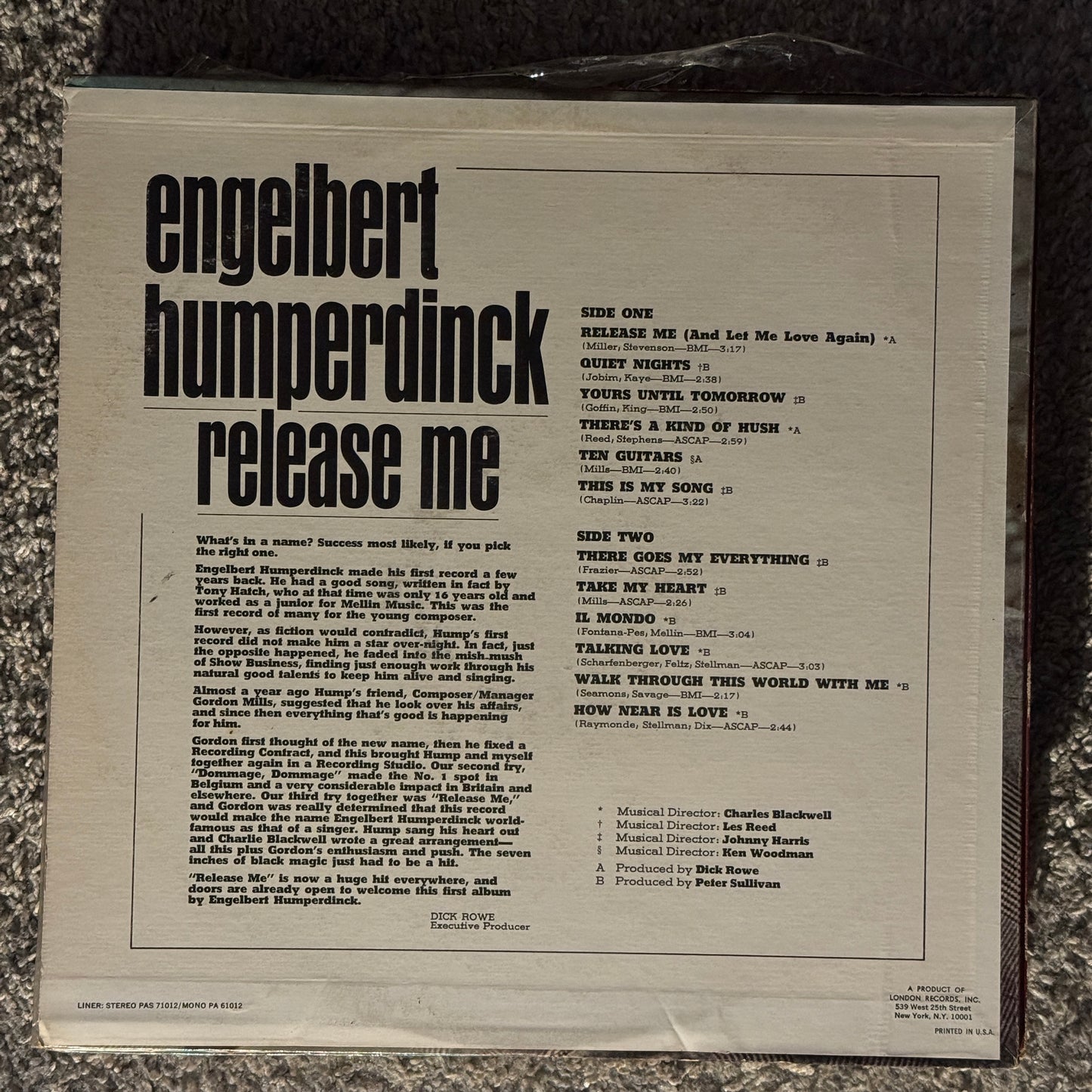 Engelbert Humperdinck - Release me