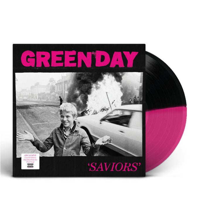 Green Day - Saviors (Magenta & Black Color Split Vinyl w/24"x36" Poster, Indie Exclusive)