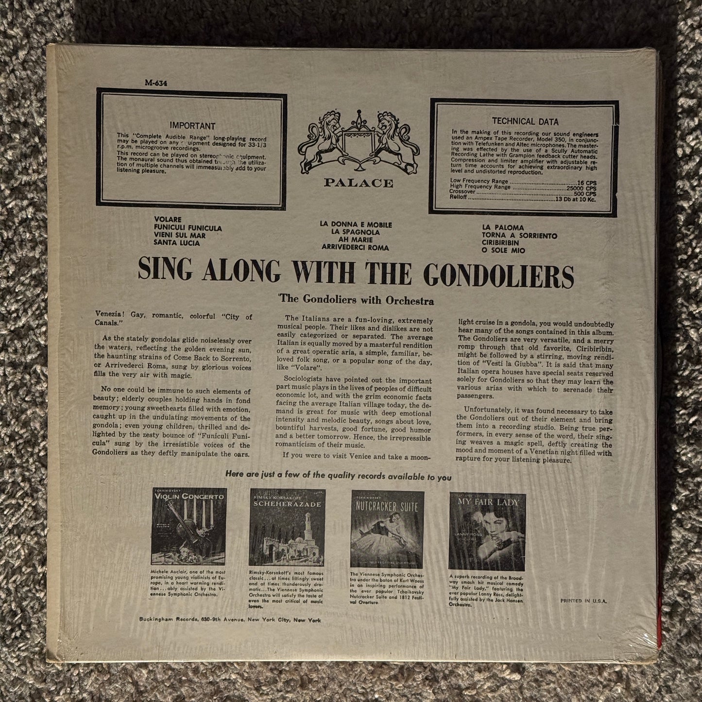 Various Artists - Sing Along in Italian with The Gondoliers