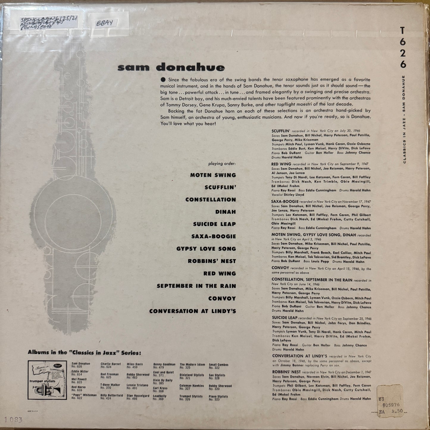 Sam Donahue - Classics in Jazz